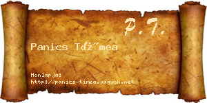 Panics Tímea névjegykártya